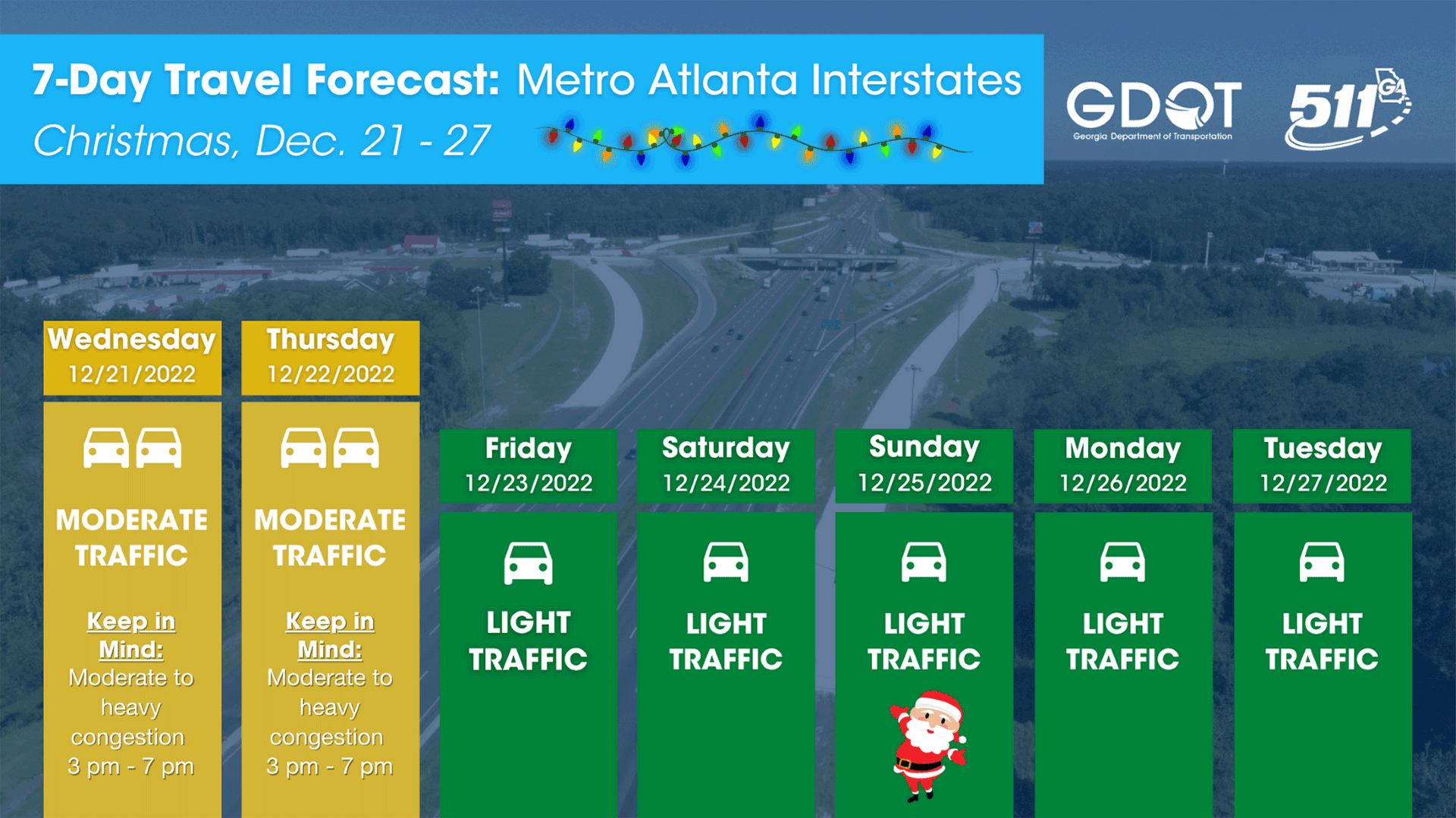 GDOT suspends lane closures for holidays